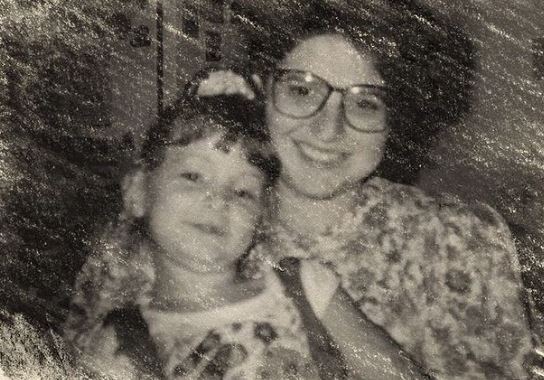 Sandra with her mother Kim Frank