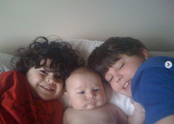 Santopietro's childhood photo with his brothers
