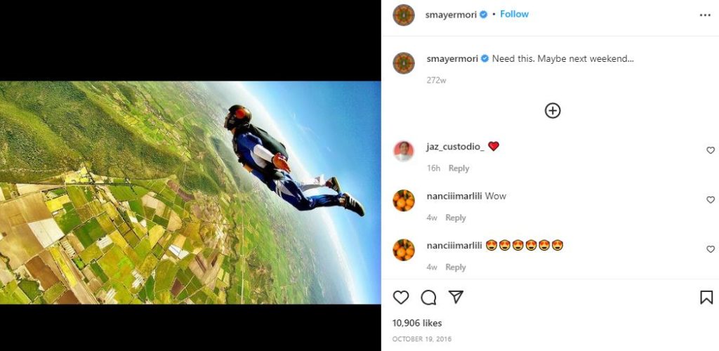 Sergio Mayer Mori's first IG post