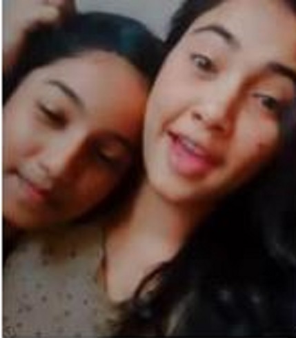 Trisha Kar Madhu with her sister
