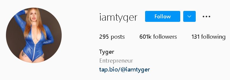 Tyger Booty IG profile