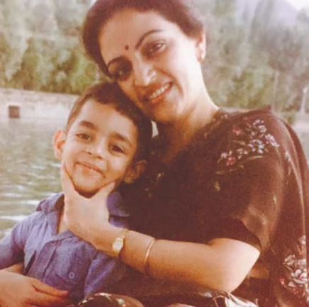 Warikoo with his mother