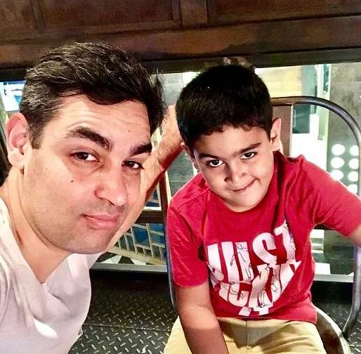 Warikoo with his son