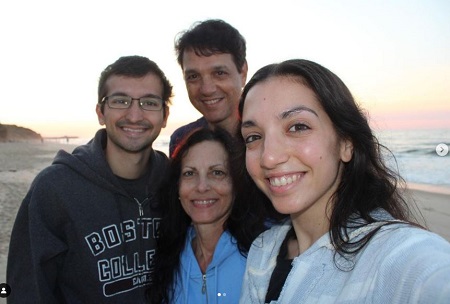 julia Macchio with her father, mother and brother