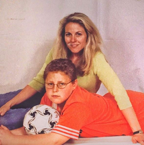 An old photo of Jared with his mother Denise Cohen-Sandler