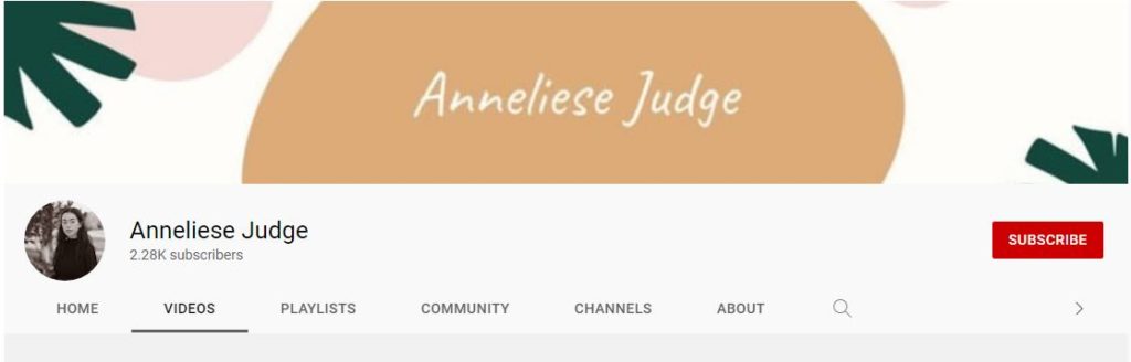 Anneliese Judge's Youtube channel