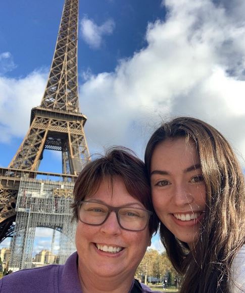 Anneliese with her mother Andrea L Judge