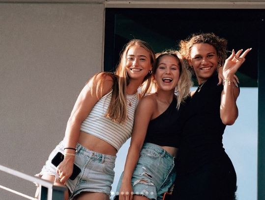 Ashley with her friends