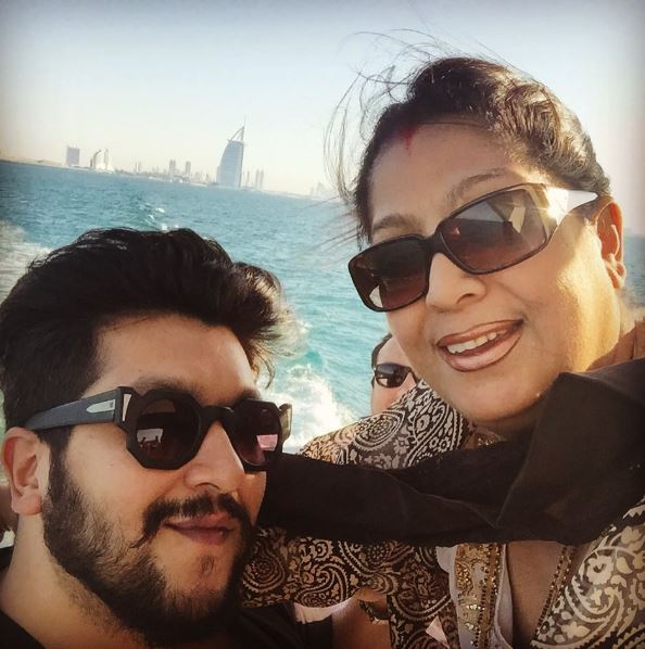 Bappa Lahiri and his mother