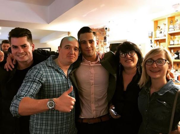 Brady with his friends
