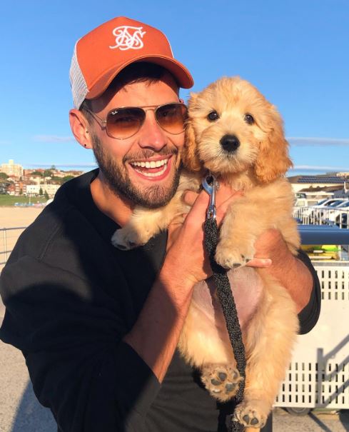 Brady with his pet dog