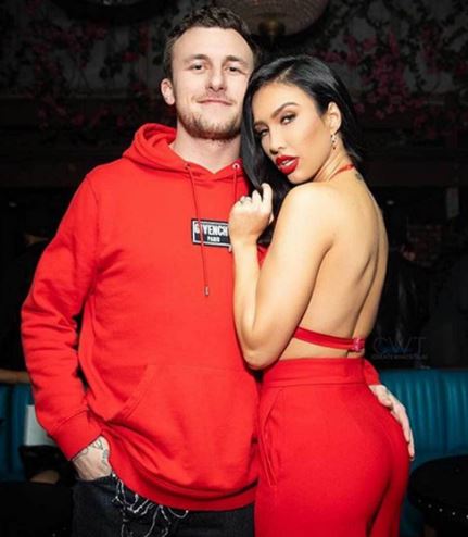Bre Tiesi with her ex-husband Johnny Manziel