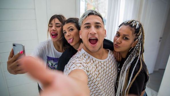 Cabrera with his friends
