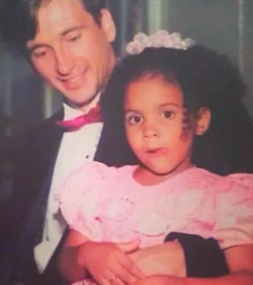 Cheslie Kryst old image with her dad
