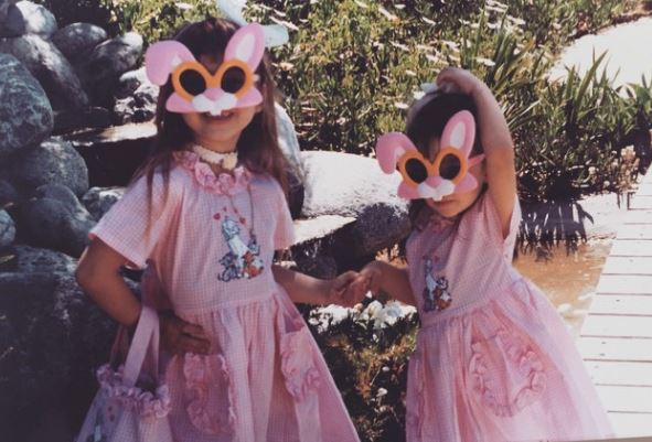 Childhood photo of Bre Tiesi with her sister Alexis Tiesi