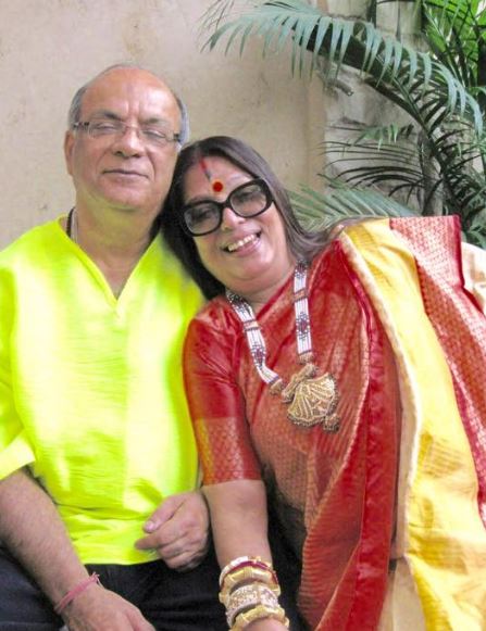 Chitrani Lahiri with her brother Udayan Mukherjee