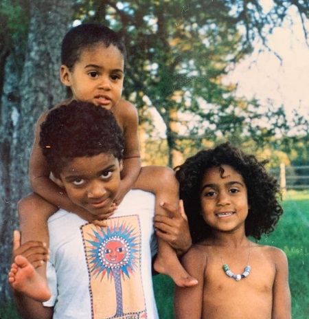 Clark Backo in her childhood with her brother and sister