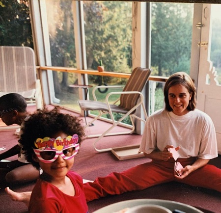 Clark Backo with her mother