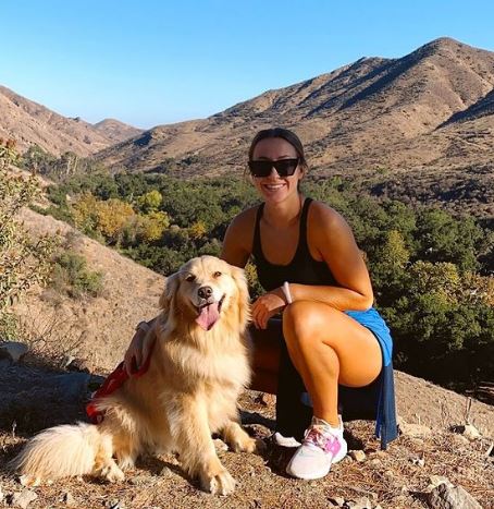 Dani Johnson with her pet dog Ollie