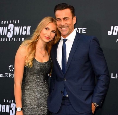 Daniel Bernhardt with his daughter Bella Bernhardt