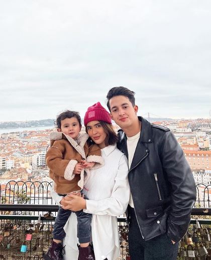 Daniel Miranda with his partner Sofia Andres and daughter Zoe Natalia Miranda