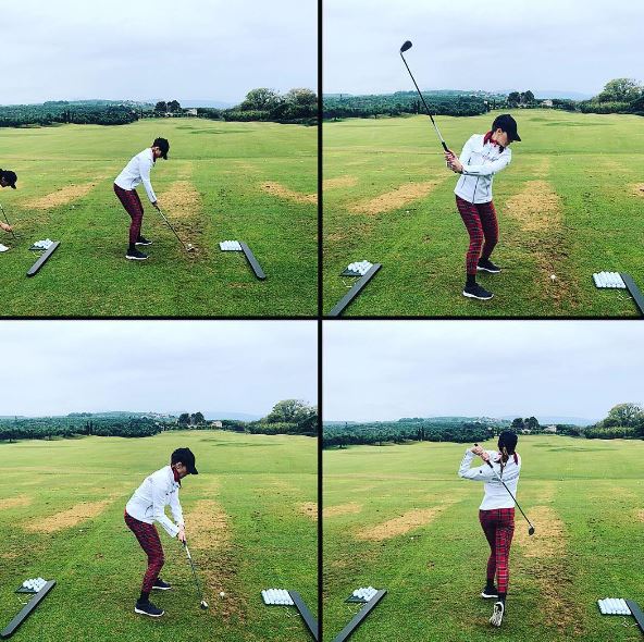 Dany Michalski learned to play golf