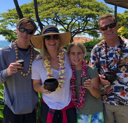 David Sanov with his wife and kids