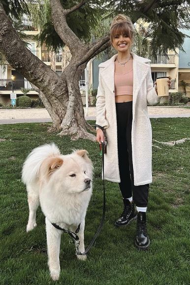 Demi Burnett has a pet dog
