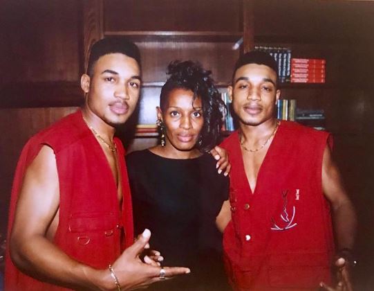 Dino Conner with his mother and brother