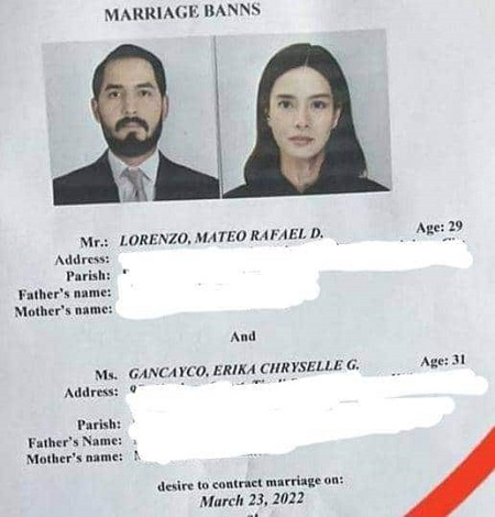 Erich Gonzale marriage news