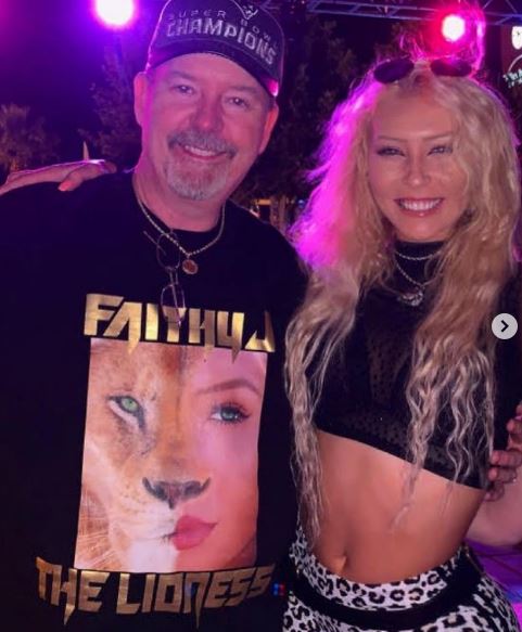 Faith Jefferies with her father