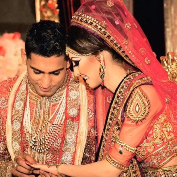 Faryal Makhdoom and Amir Khan's wedding photo