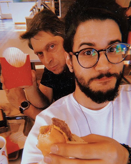 Gabriel Guedes with his father