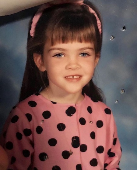 Hilary Rhoda in her childhood