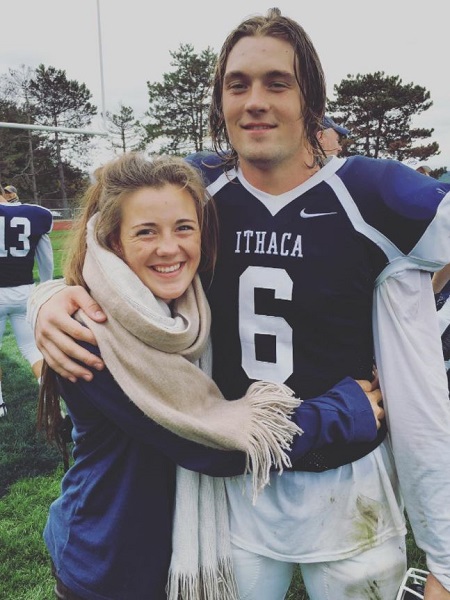 Jaelin Kauf with her brother