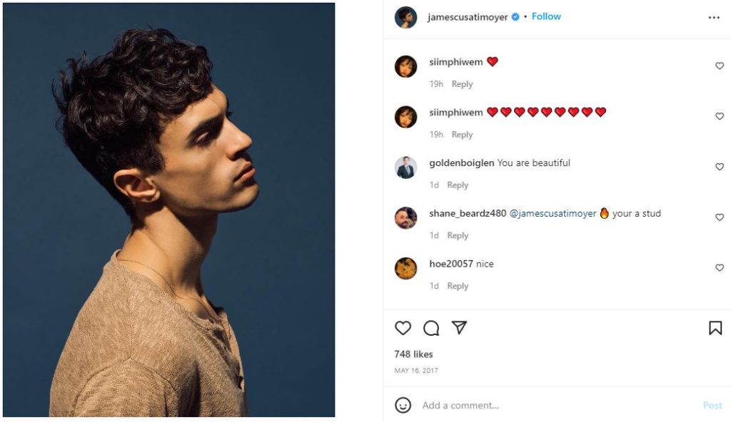 James Cusati-Moyer's first IG post