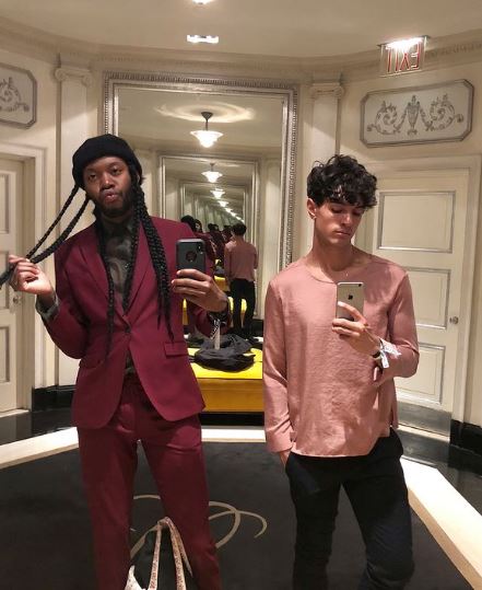 James with his best friend