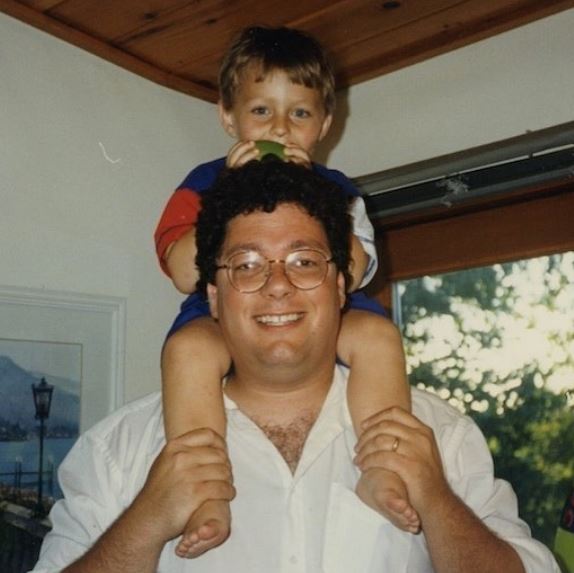 Jared Sandler with his dad Scott Sandler