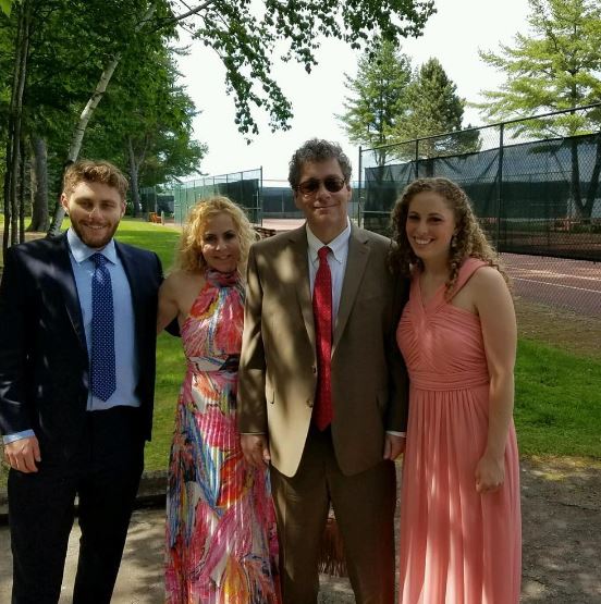 Jared Sandler with his family