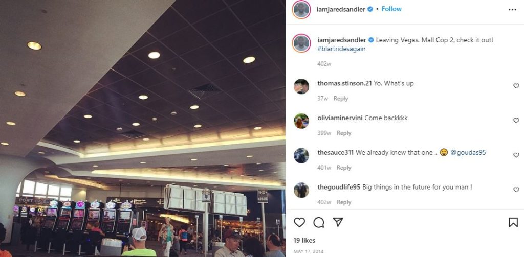 Jared's first IG post