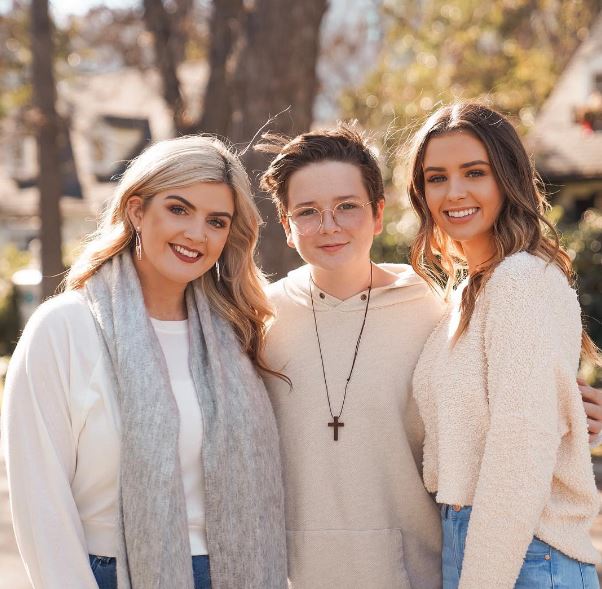 Jess Bauer with her brother Tobias Charles Bauer and sister Sarah Bauer