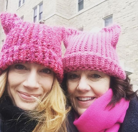 Jessica Phillips with her mother