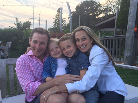 John Foley with his wife and kids