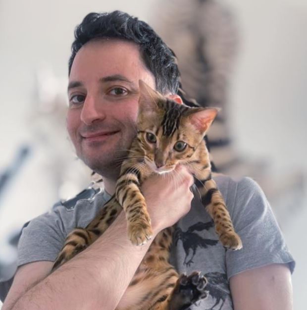 Lichtenstein with his pet cat