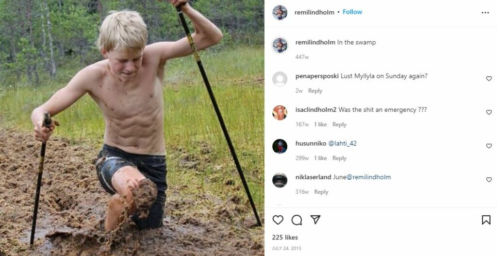 Lindholm's first IG post