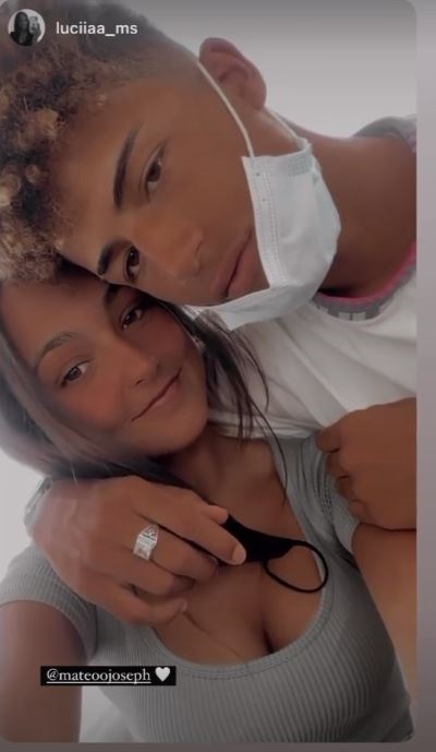 Mateo Joseph Fernandez with his girlfriend Luciiaa