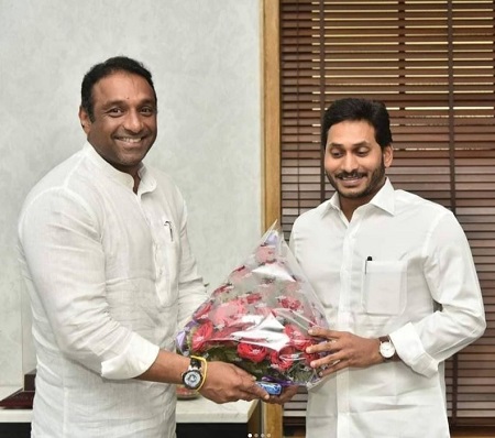 Mekapati Goutham Reddy with current Chief Minister of Andhra Pradesh