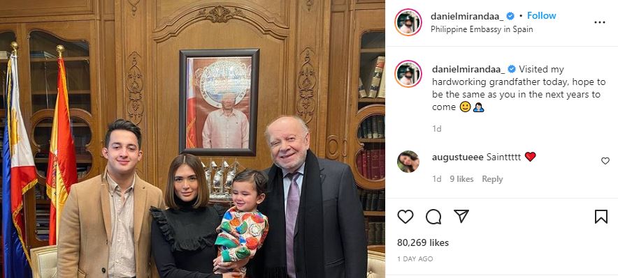 Miranda visited his grandfather in Philippine Embassy in Spain