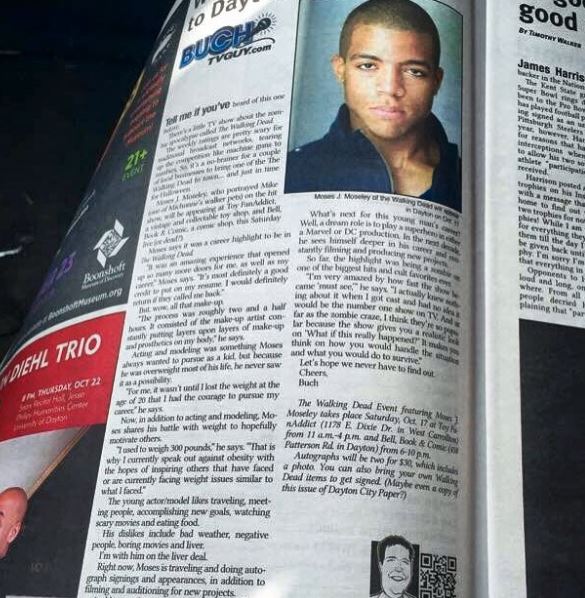 Moseley featured on various news articles