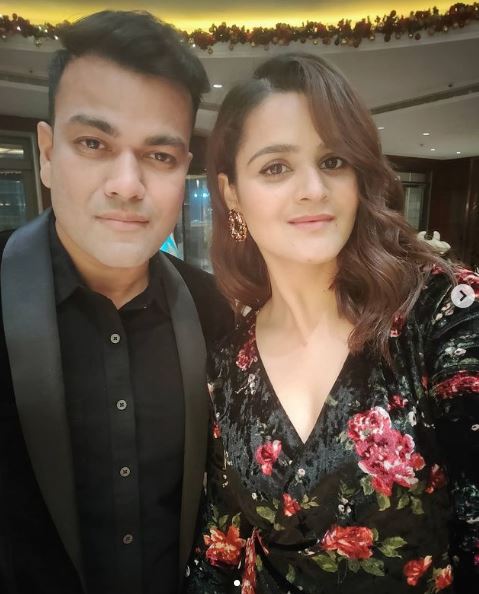 Navjot Simi with her husband